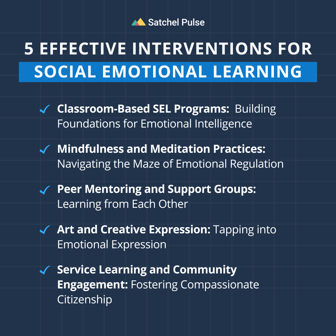 5 effective interventions for social emotional learning